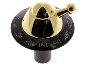 Knob thermostat noir